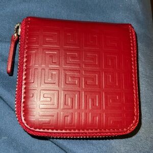 Giventchy new red leather women’s coin purse
